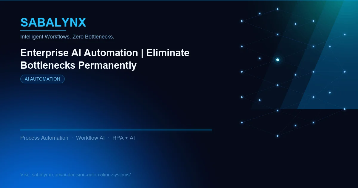 AI Decision Automation Systems — AI Automation | Sabalynx Enterprise AI