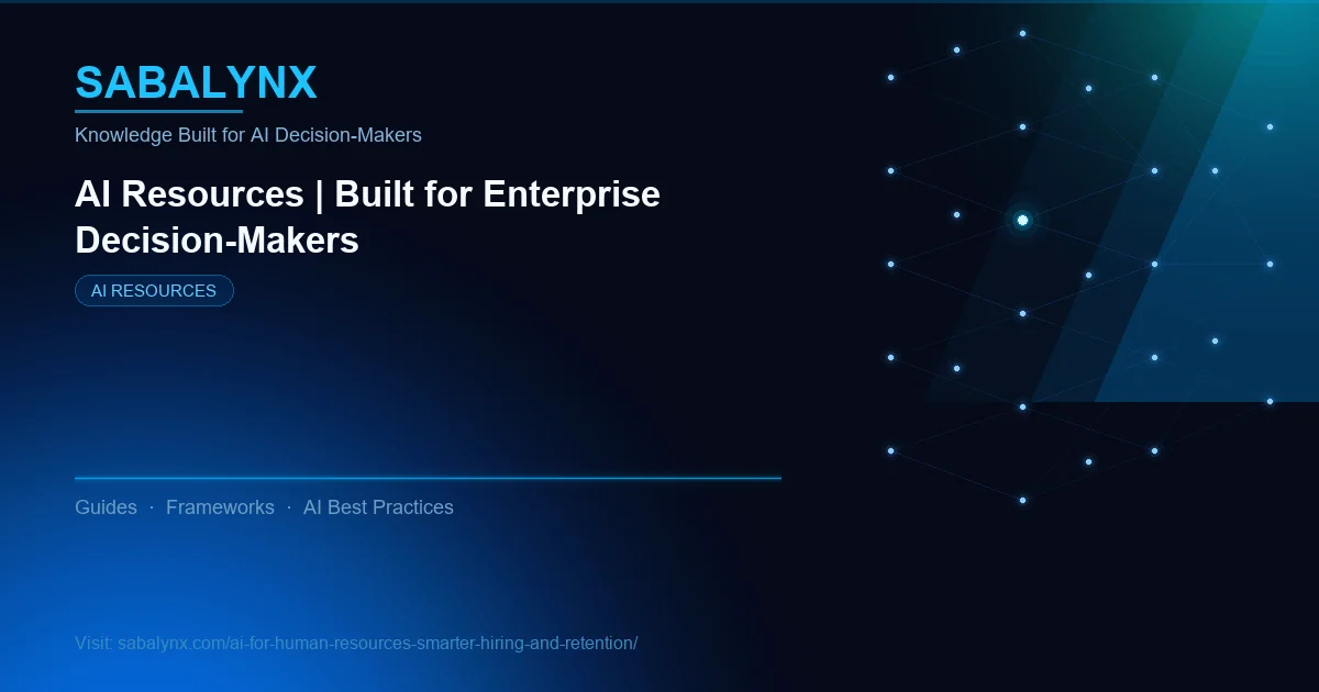 AI for Human Resources Smarter Hiring and Retention — AI Resources | Sabalynx Enterprise AI