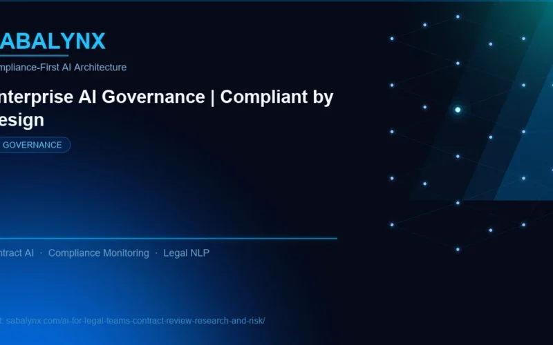 AI for Legal Teams Contract Review Research and Risk — AI Governance | Sabalynx Enterprise AI