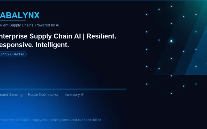 AI for Supply Chain Management End to End Visibility — Supply Chain AI | Sabalynx Enterprise AI