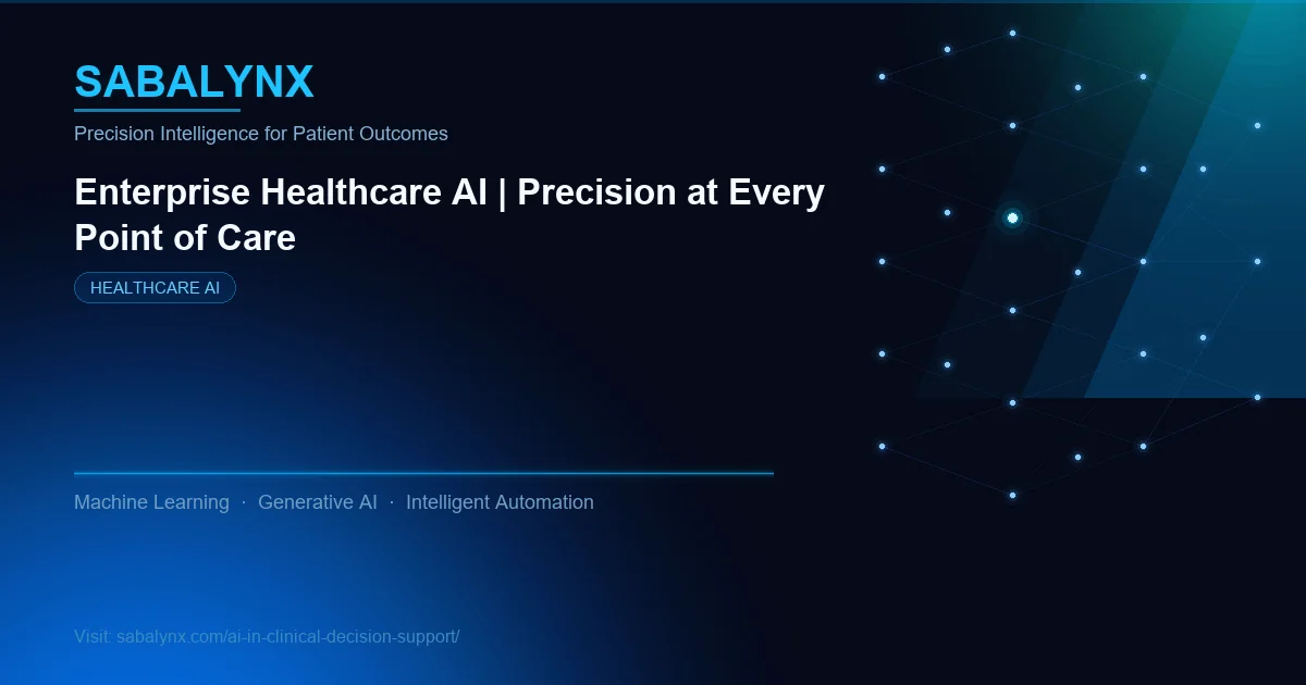 AI in Clinical Decision Support — Healthcare AI | Sabalynx Enterprise AI