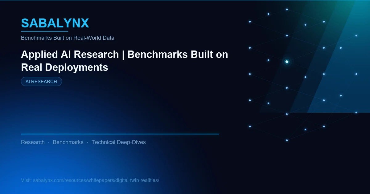 Digital Twin Realities — AI Research | Sabalynx Enterprise AI
