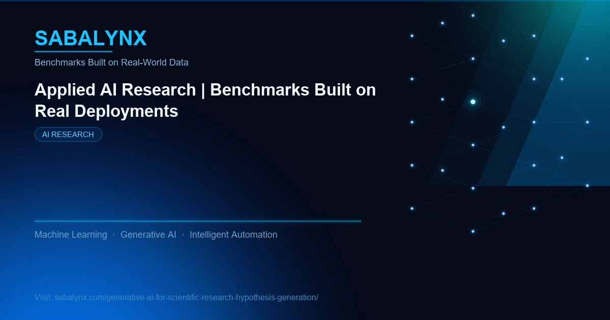 Generative AI for Scientific Research Hypothesis Generation — AI Research | Sabalynx Enterprise AI