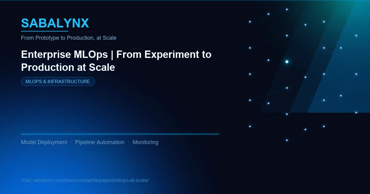 MLOps at Scale — MLOps & Infrastructure | Sabalynx Enterprise AI