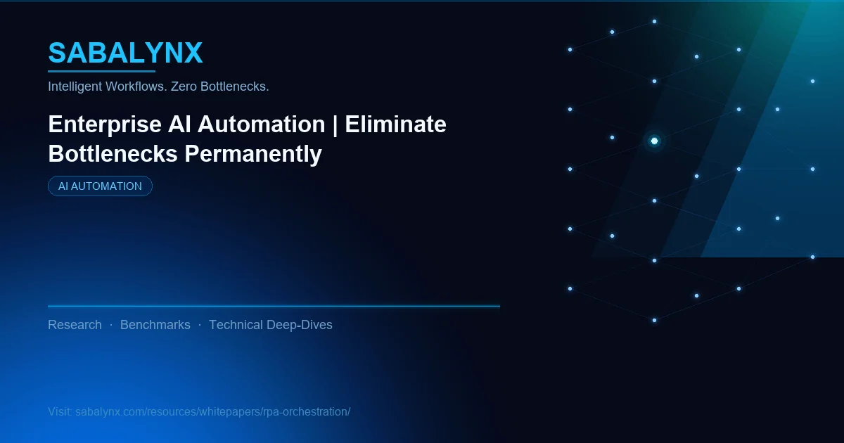 RPA Orchestration — AI Automation | Sabalynx Enterprise AI