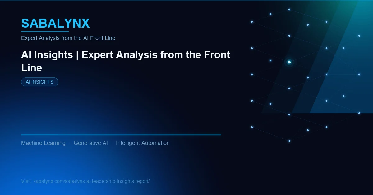 Sabalynx AI Leadership Insights Report — AI Insights | Sabalynx Enterprise AI