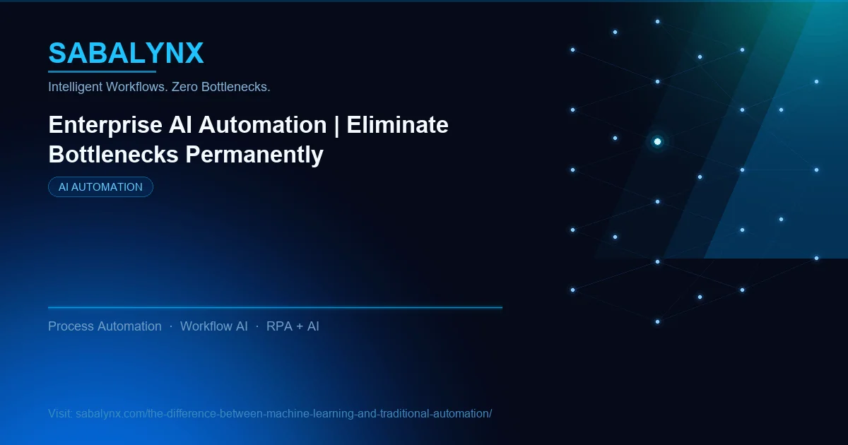 The Difference Between Machine Learning and Traditional Automation — AI Automation | Sabalynx Enterprise AI