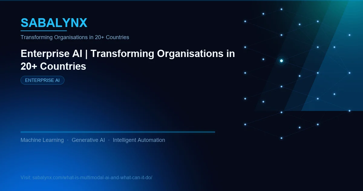 What Is Multimodal AI and What Can It Do — Enterprise AI | Sabalynx Enterprise AI